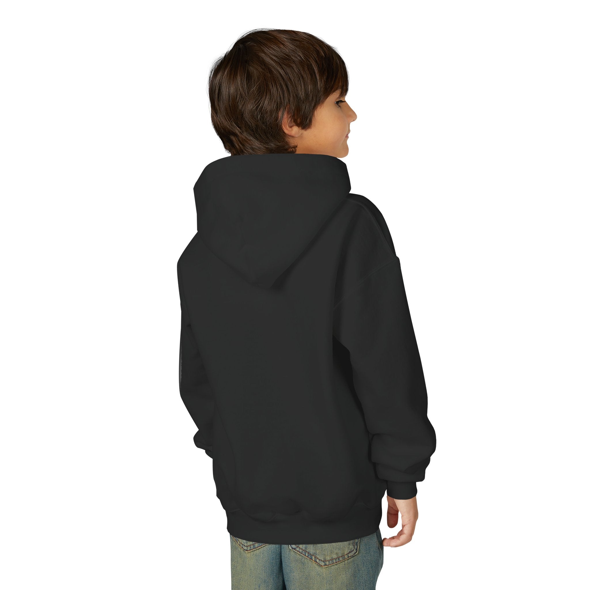 Youth Hoodie with Minimal "GANG20" Logo – Black Kids Pullover
