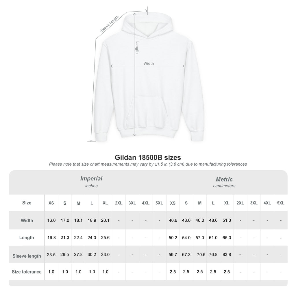 Youth Hoodie with Minimal "GANG20" Logo – Black Kids Pullover