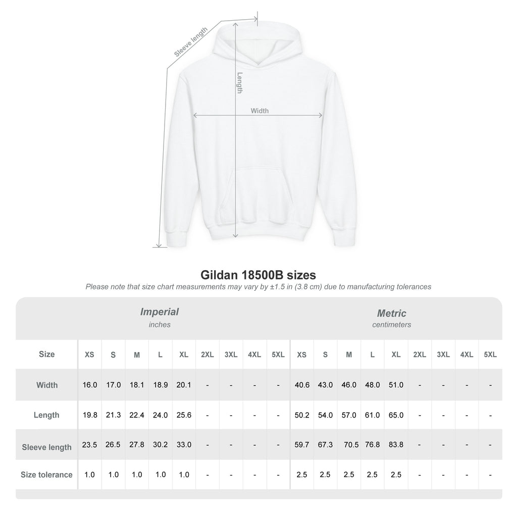 Youth Hoodie with Minimal "GANG20" Logo – Black Kids Pullover