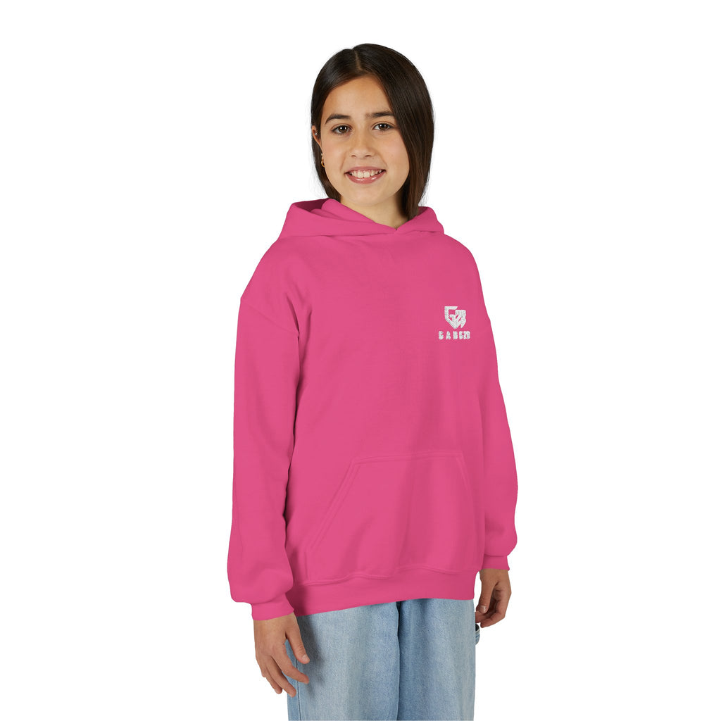 Youth Hoodie with Minimal "GANG20" Logo – Black Kids Pullover