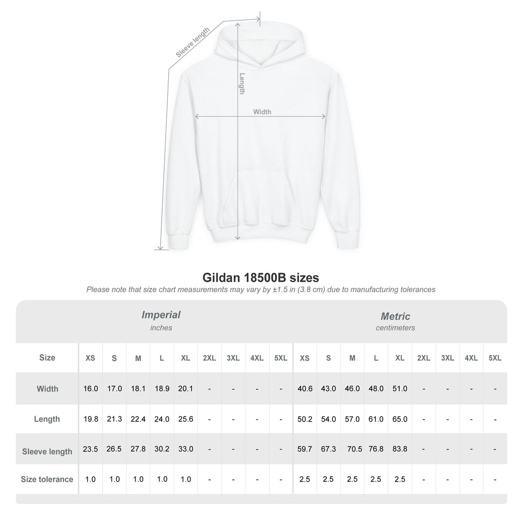 Youth Hoodie with Minimal "GANG20" Logo – Black Kids Pullover
