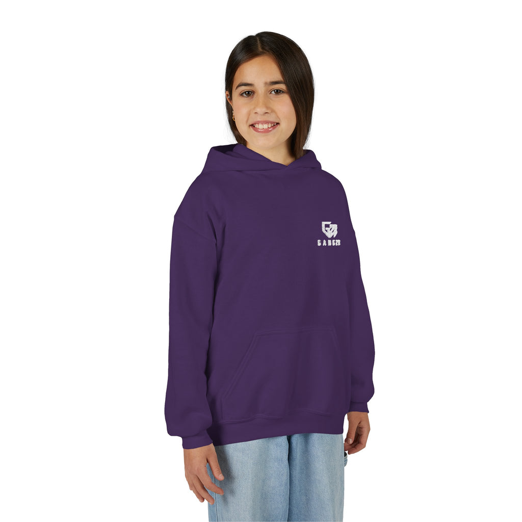 Youth Hoodie with Minimal "GANG20" Logo – Black Kids Pullover